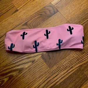 Zaful pink cactus swimsuit top